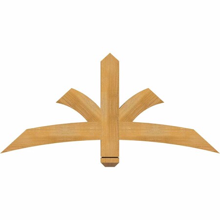 Ekena Millwork Davenport Rough Sawn Timber Gable Bracket, Western Red Cedar, 48"W x 22"H x 2"D x 4"F, 11/12 Pitch GBW048X22X0204DAV00RWR